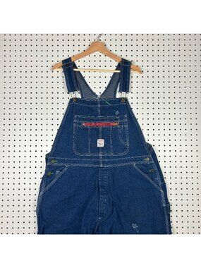 Pointer Brand Overalls 40x29 Denim Blue Jeans Work Wear 90s Worn Painter Worn